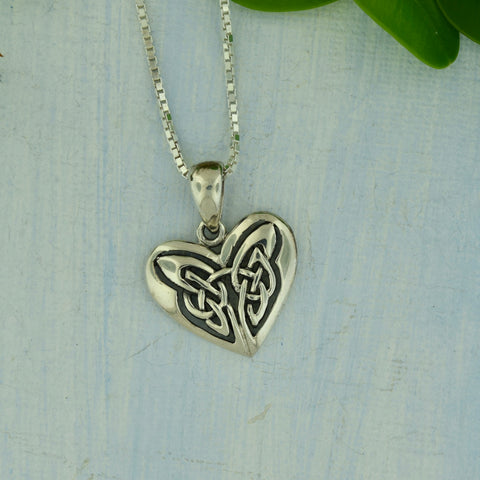 Eternal Love Heart Necklace Sterling Silver
