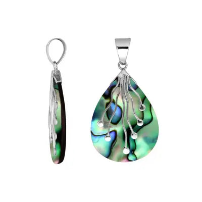 Abalone Shell Pendant Sterling Silver Necklace