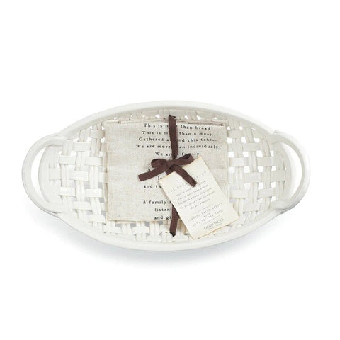 Bread Basket Ceramic with Towel