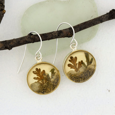 Small Round Earrings - Mixed Herbs