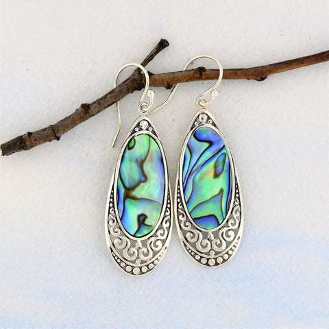 Earrings Sterling Silver Serenity Paua Shell