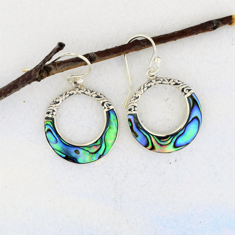 Earrings Sterling Silver Tanglad Abalone