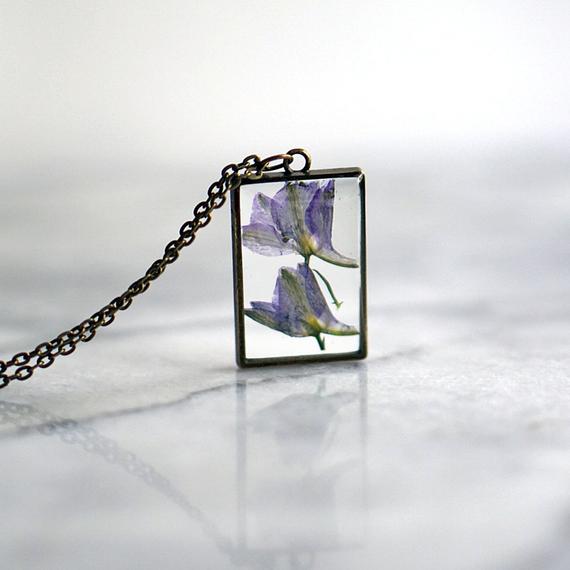 February Birth Flower Necklace - Iris