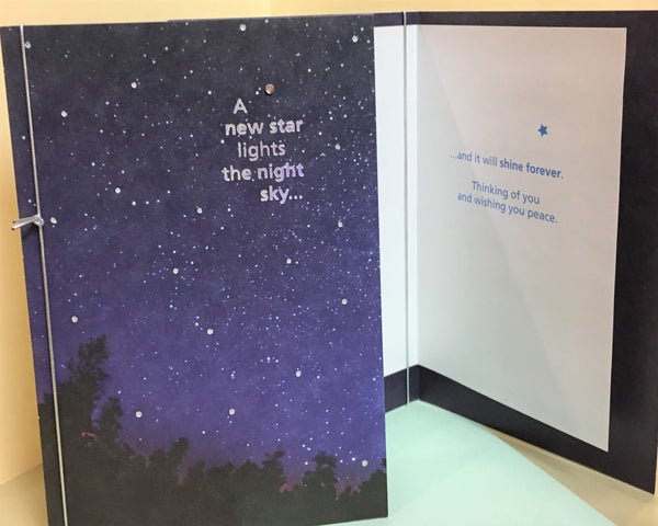 Greeting Card- Sympathy Stars in Night Sky