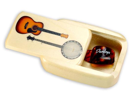Wood Box - Guitar & Banjo with pick