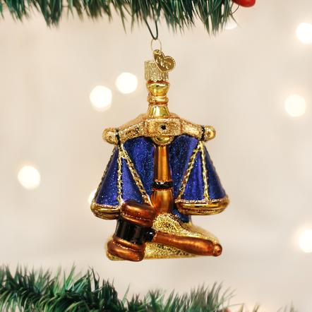 Old World Christmas Scales of Justice