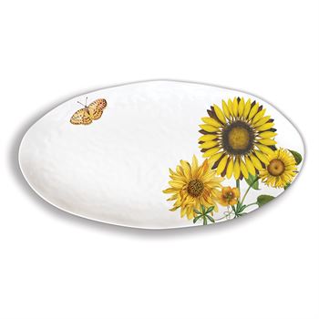 Sunflower Melamine Serve ware Oval Platter