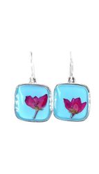 Earrings Boronia on Turquoise Small Round Earrings