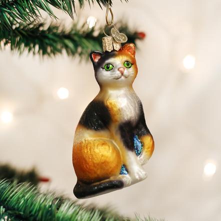 Old World Christmas Calico Cat
