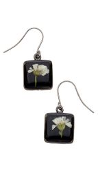 Earrings White Achillea square Earrings