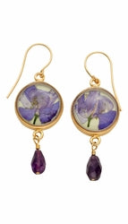 Earrings Purple Larkspur