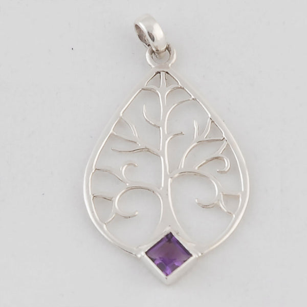 Tree of Life Pendant with Amethyst